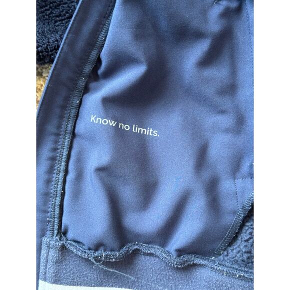 FIGS BAFIA Varsity Sherpa Fleece Jacket; Size Small; Full Zip; Navy Blue Scrubs - Picture 9 of 13